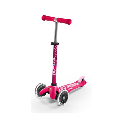  Mini trottinette Micro Deluxe rose à LED