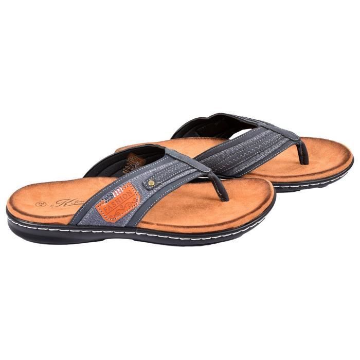 Infradito da uomo - Ozabi - SU8718 BLU NAVY - Suola in memory foam - Comode - Leggere