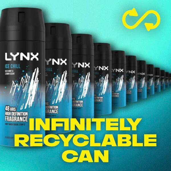 Deodorant Lynx Body Spray Aerosol Ice Chill 150ml