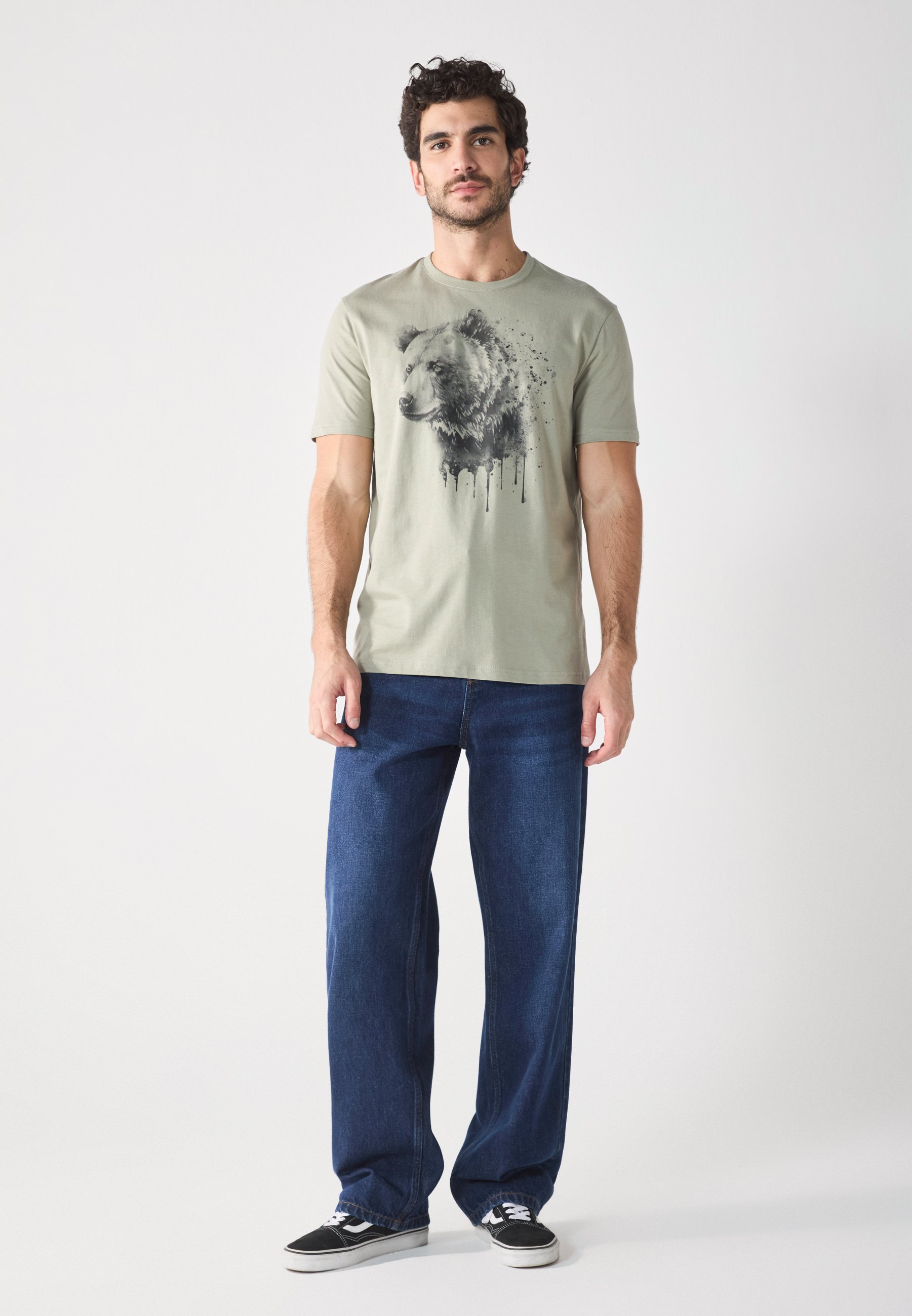 Pier One Print T-shirt - schaduwgrijs