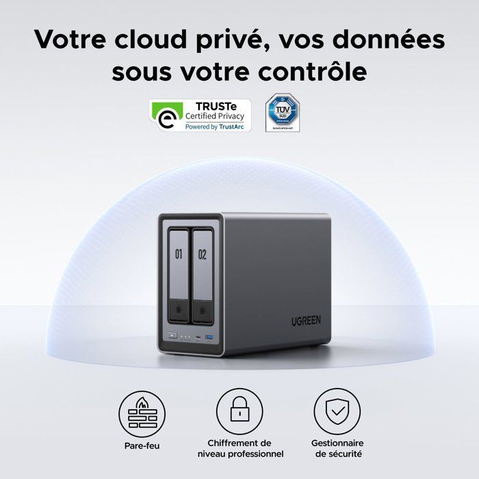 NAS Server - UGREEN - DXP2800 - 2 bays - 8 GB