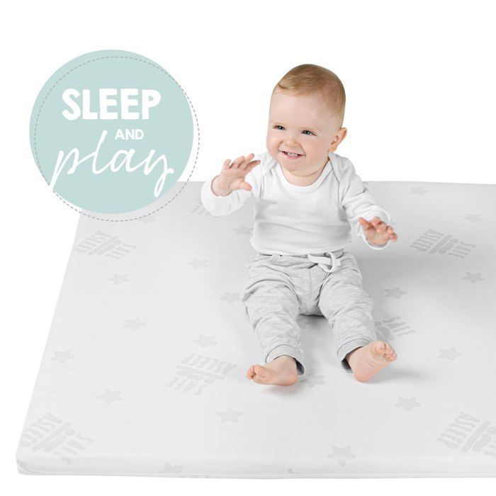 ROBA „Air“ Baby-Laufstallmatratze „safe asleep®“ – 75 x 100 cm – Abnehmbarer Bezug
