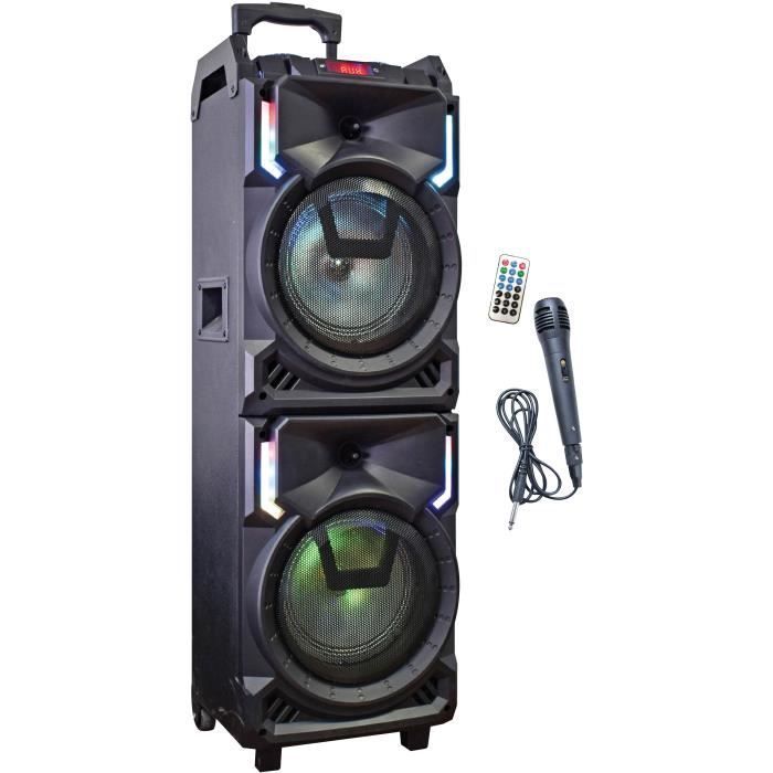 INOVALLEY MS01XXL Tragbarer Karaoke-Trolley-Lautsprecher – Bluetooth – 800 W