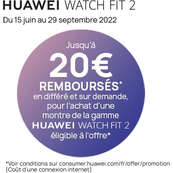 HUAWEI Watch Fit 2 Smartwatch with White Leather Strap and FullView Screen