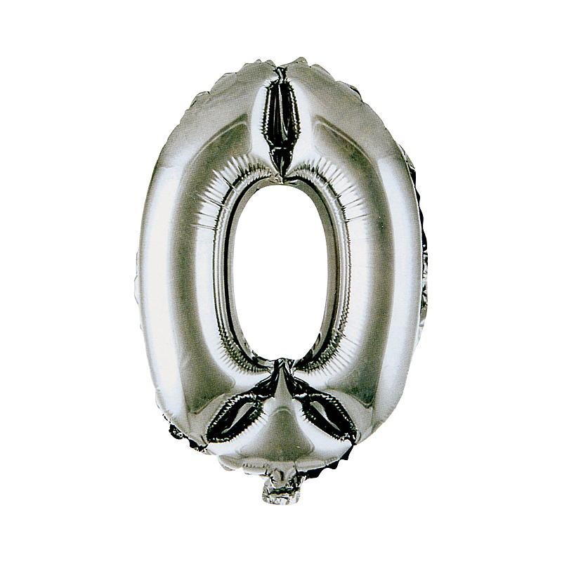 Giform Folieballon med nummer 0 1 stk. h 81 cm