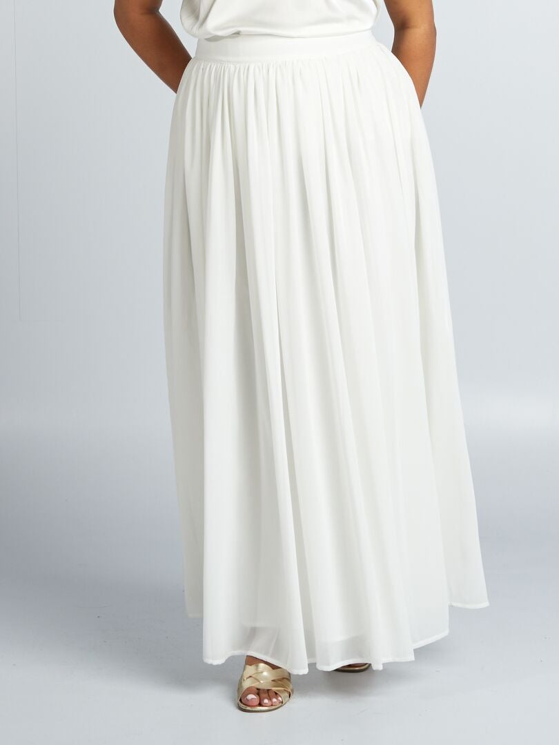 Lange tule rok - wit