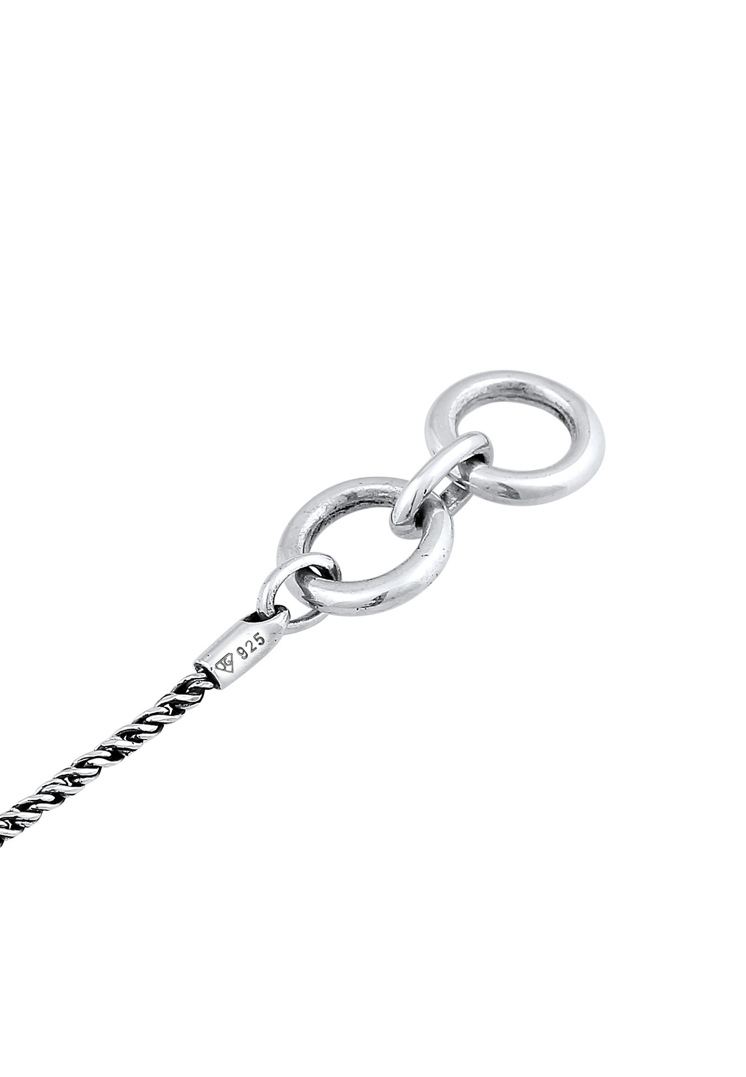 KUZZOI Collier en argent sterling 925 pour hommes, avec cordon en os en T, solide et oxydé.