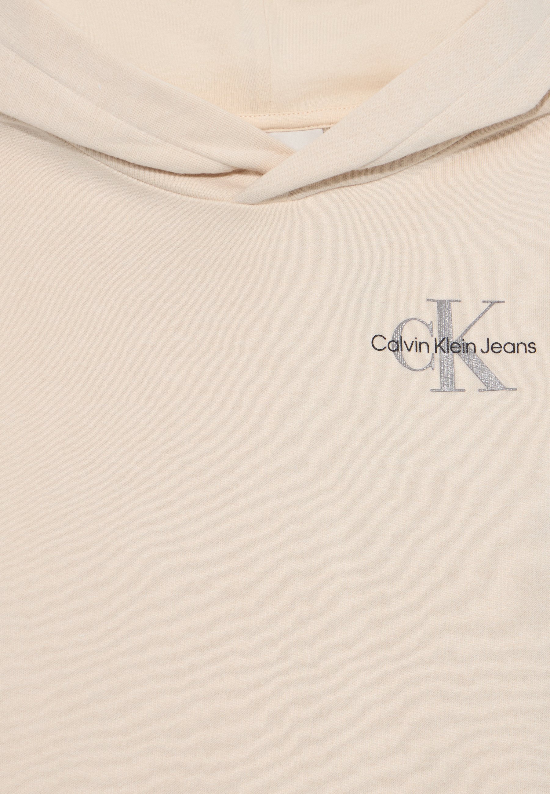Sweat à capuche unisexe Calvin Klein Jeans petit monogramme - Sweat à capuche - gris clair