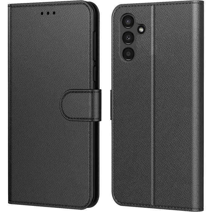 Case for Samsung Galaxy A14 4G/5G, Flip Leather Case with Magnetic Closure and Multifunctional Black - New&Teck