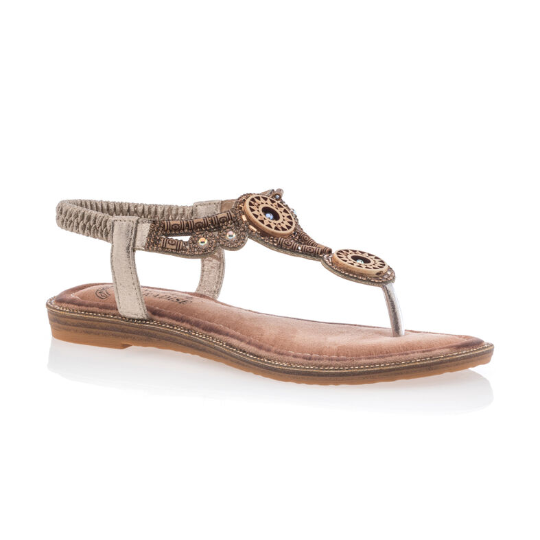 Brune sandaler med stringtruse til dame