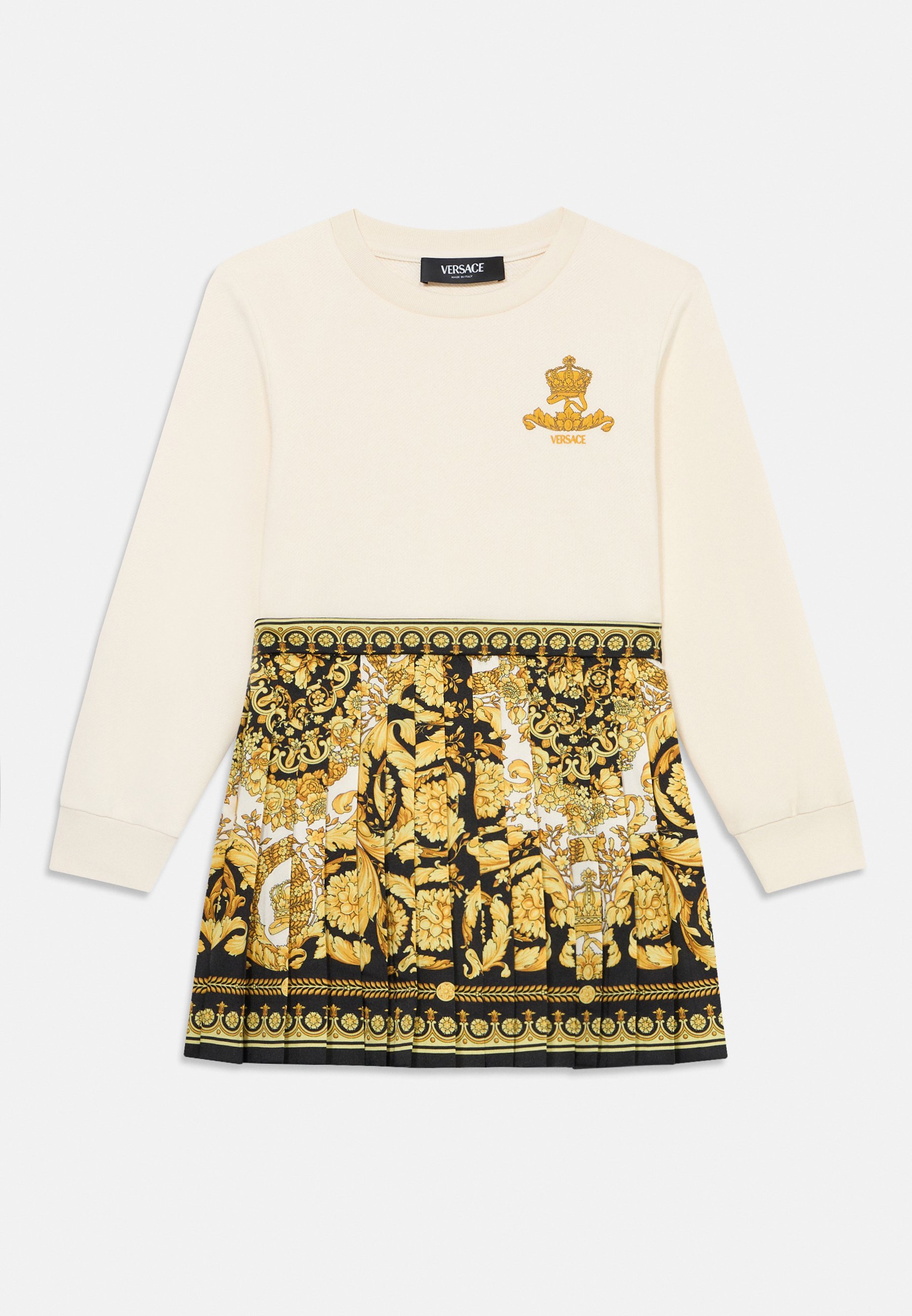 Versace BAROCCO CROWN PRINT - Tageskleid - weiß/goldfarben