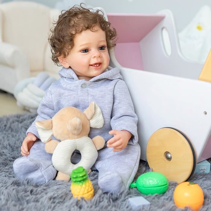 Rebornpop - Yannik - Zachte siliconen - 55 cm - Realistisch gevoel - Badspeelgoed