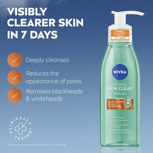 NIVEA Derma Skin Clear veido valiklis 150 ml