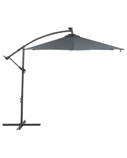 Parasol ogrodowy składany LED 285cm szary