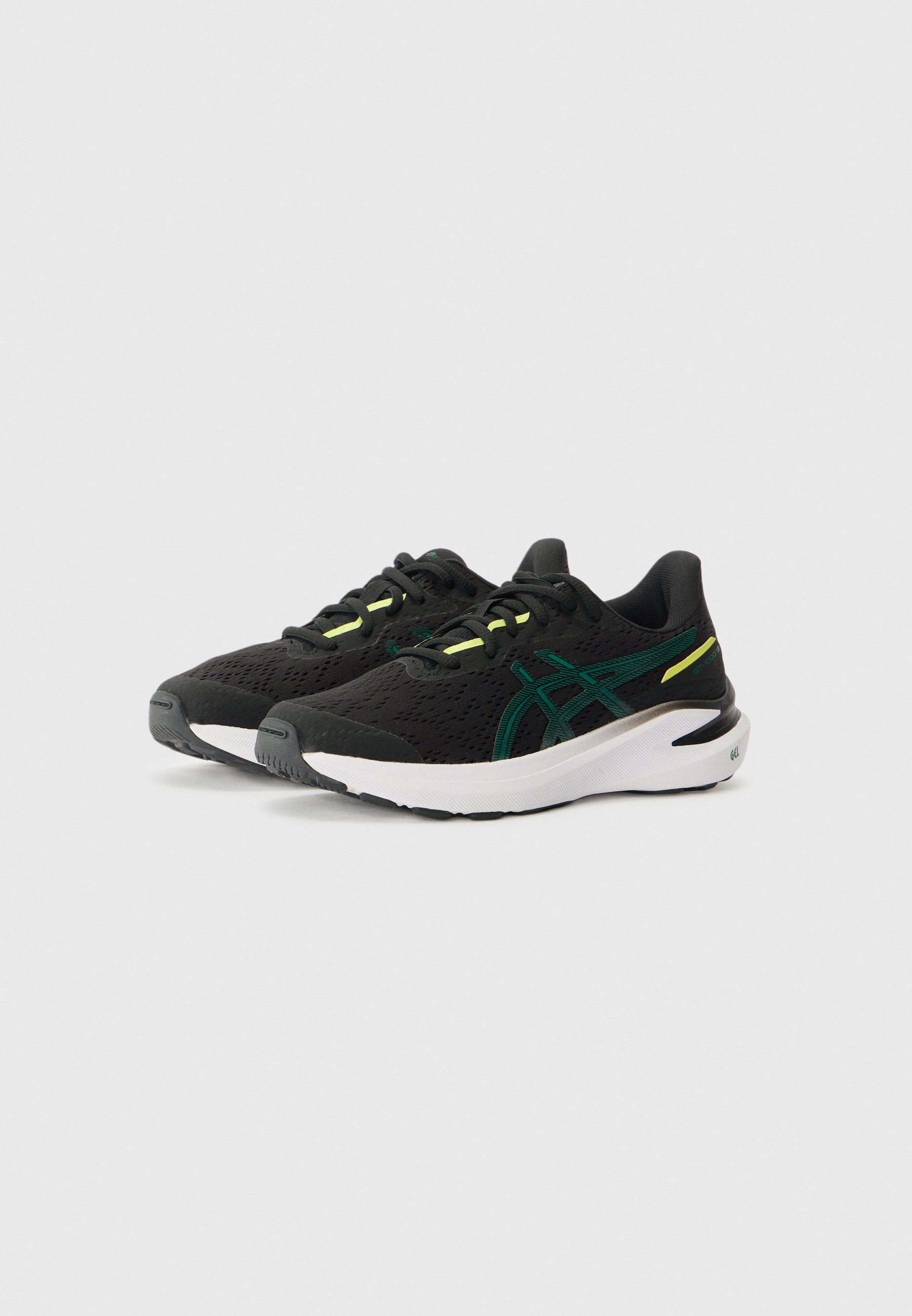 ASICS GT-1000 13 UNISEXE - Chaussures de running sur route - noir/vert jaspe