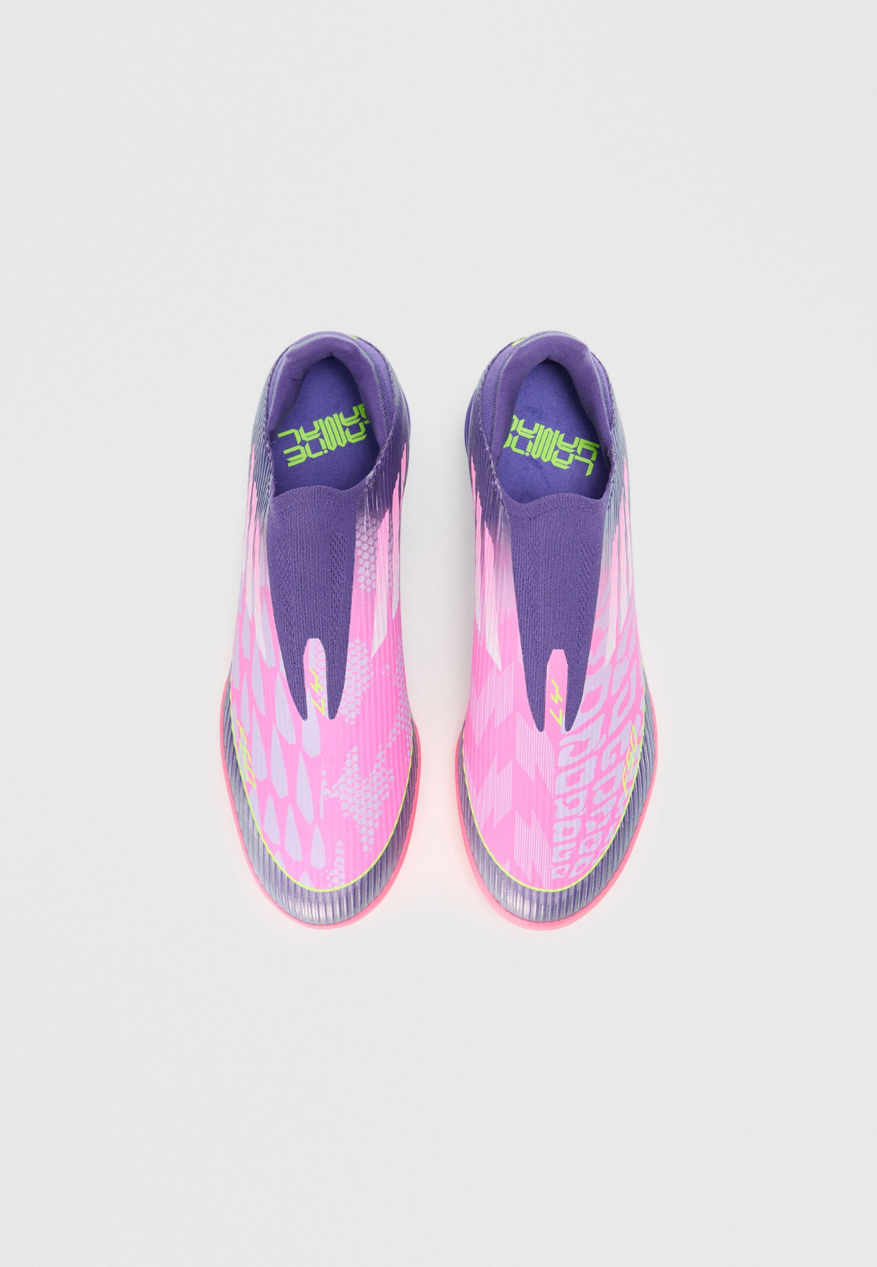 Adidas Performance F50 LEAGUE LAMINE - Scarpe da calcio per campi in erba sintetica - viola uniforme/bianco ftwr/limone lucido