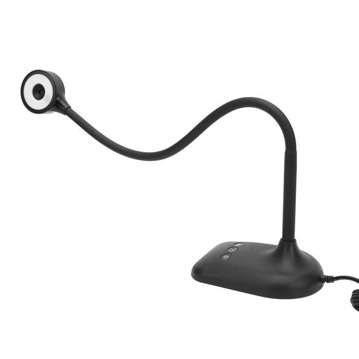 Câmera de documentos USB SALUTUYA 2K 5MP com inversão automática de imagem e suporte decorativo.