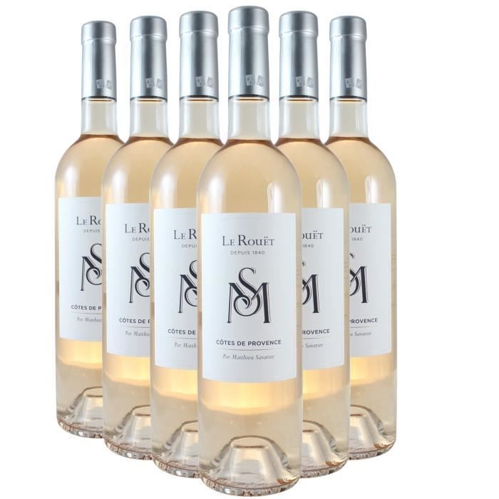 Côtes de Provence MS Rosé 2022 - Doos met 6 flessen van 75cl - Château du Rouët - AOC Rosé Wijn uit de Provence - Alpen - Côtes d'Azur