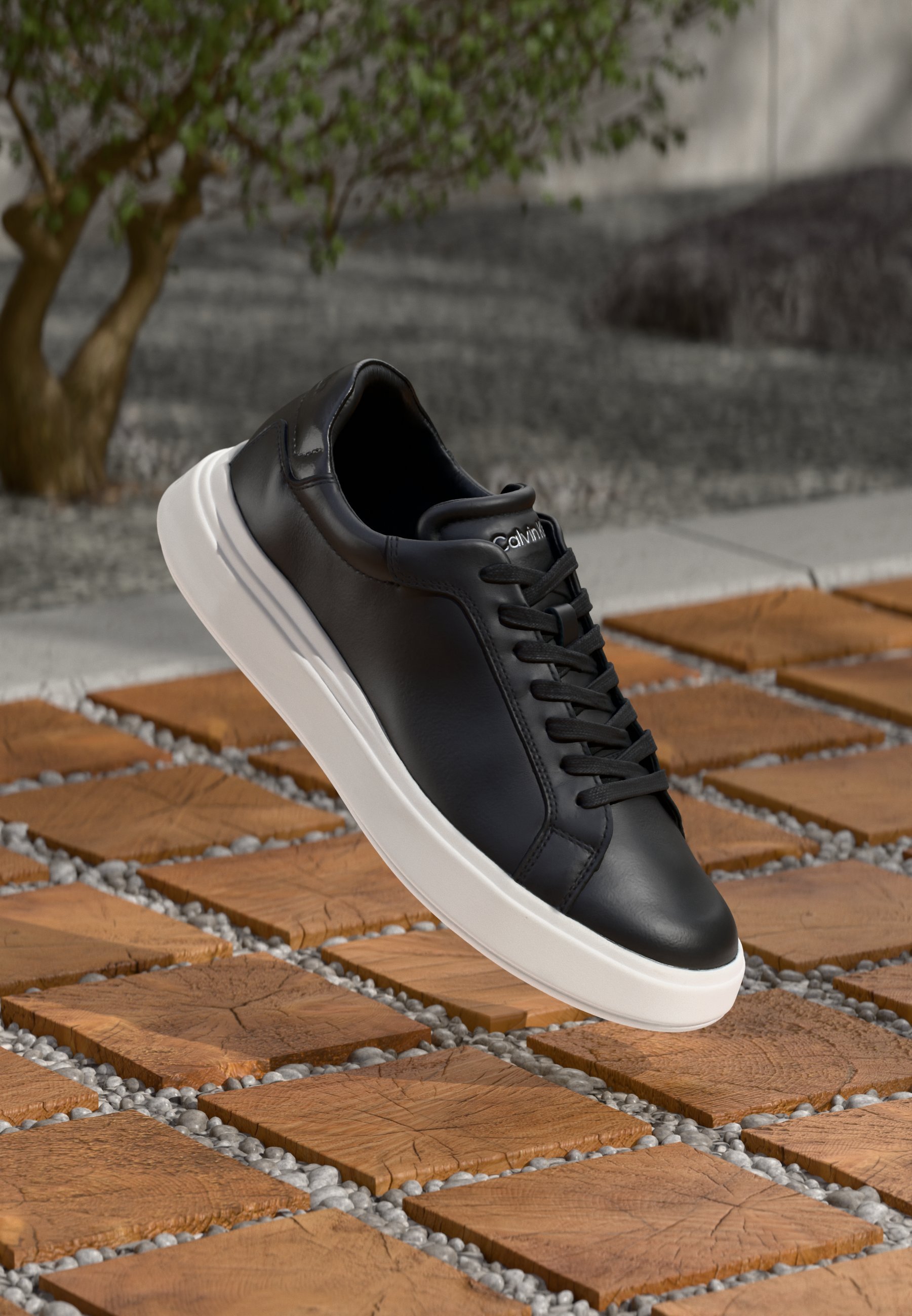 Calvin Klein LACE UP - Sneakers - zwart