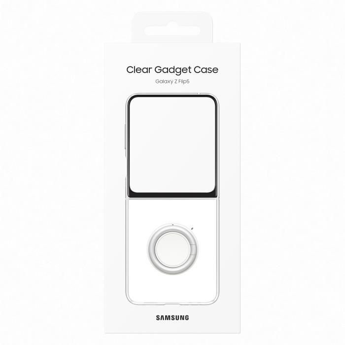 Coque et étui téléphone mobile Samsung Coque transparente avec support amovible Z Flip 5