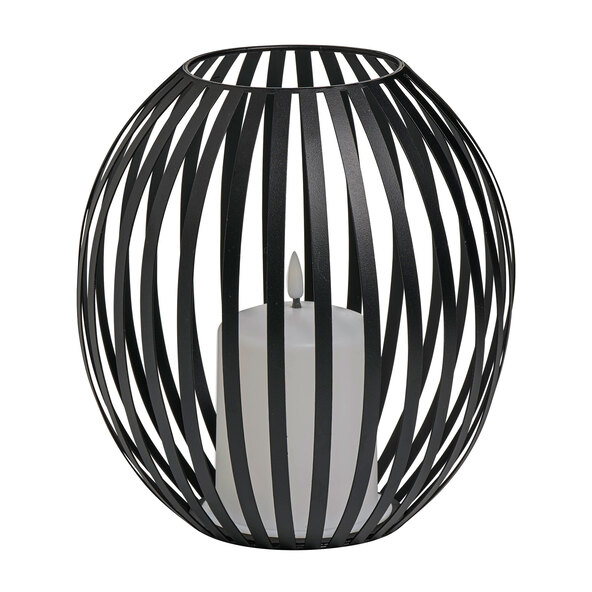 Felinar cu lumânare LED, negru
