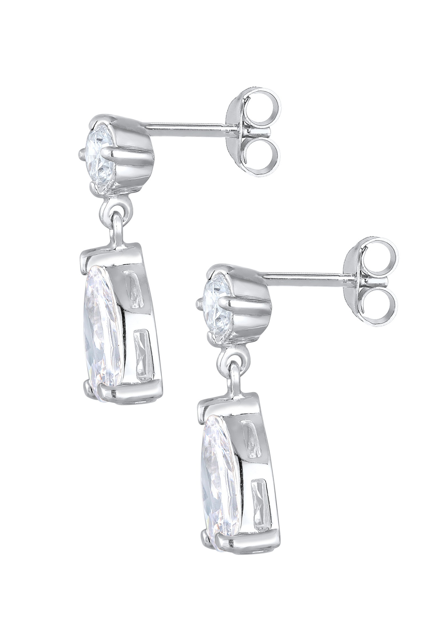 Elli Femmes Pendentif d'oreilles Goutte élégant avec zircon en argent sterling 925