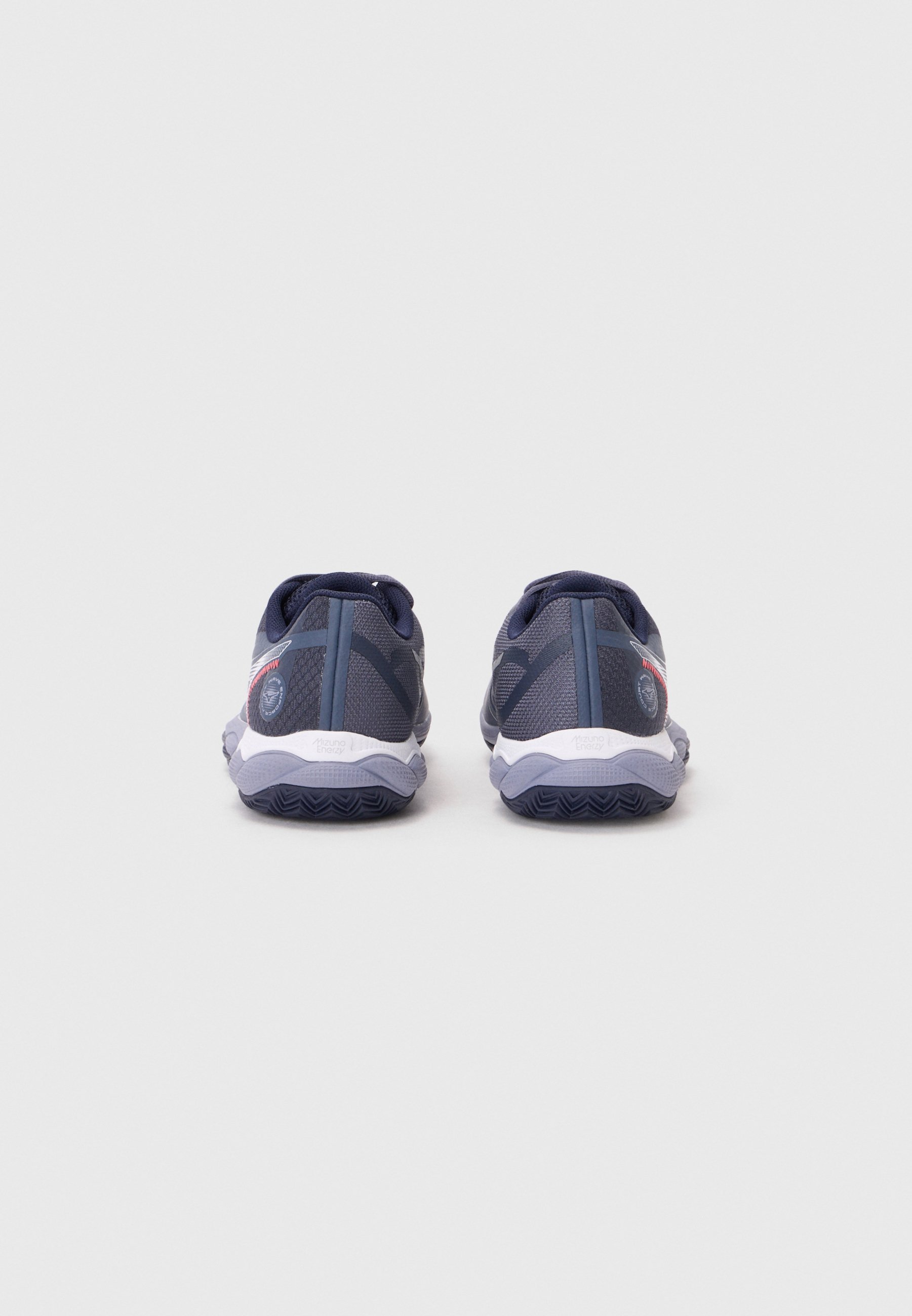 Mizuno WAVE ENFORCE COURT CLAY - Salakos pályás teniszcipő - szürke/fehér/baritonkék