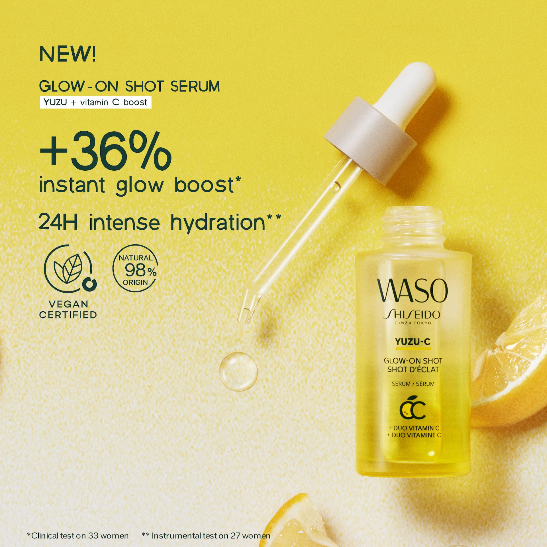 WASO Yuzu-C Glow-On Shot 20 ml - Shiseido