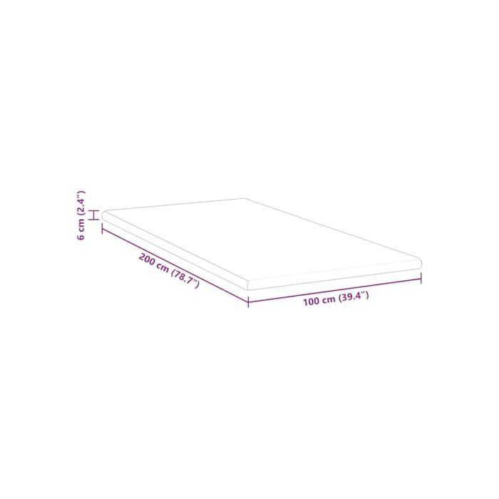 Topmadras i skum - vidaXL - Hvid - Jacquardstof - 100x200x6 cm - PU-skum - Kantstøtte - Indendørs brug