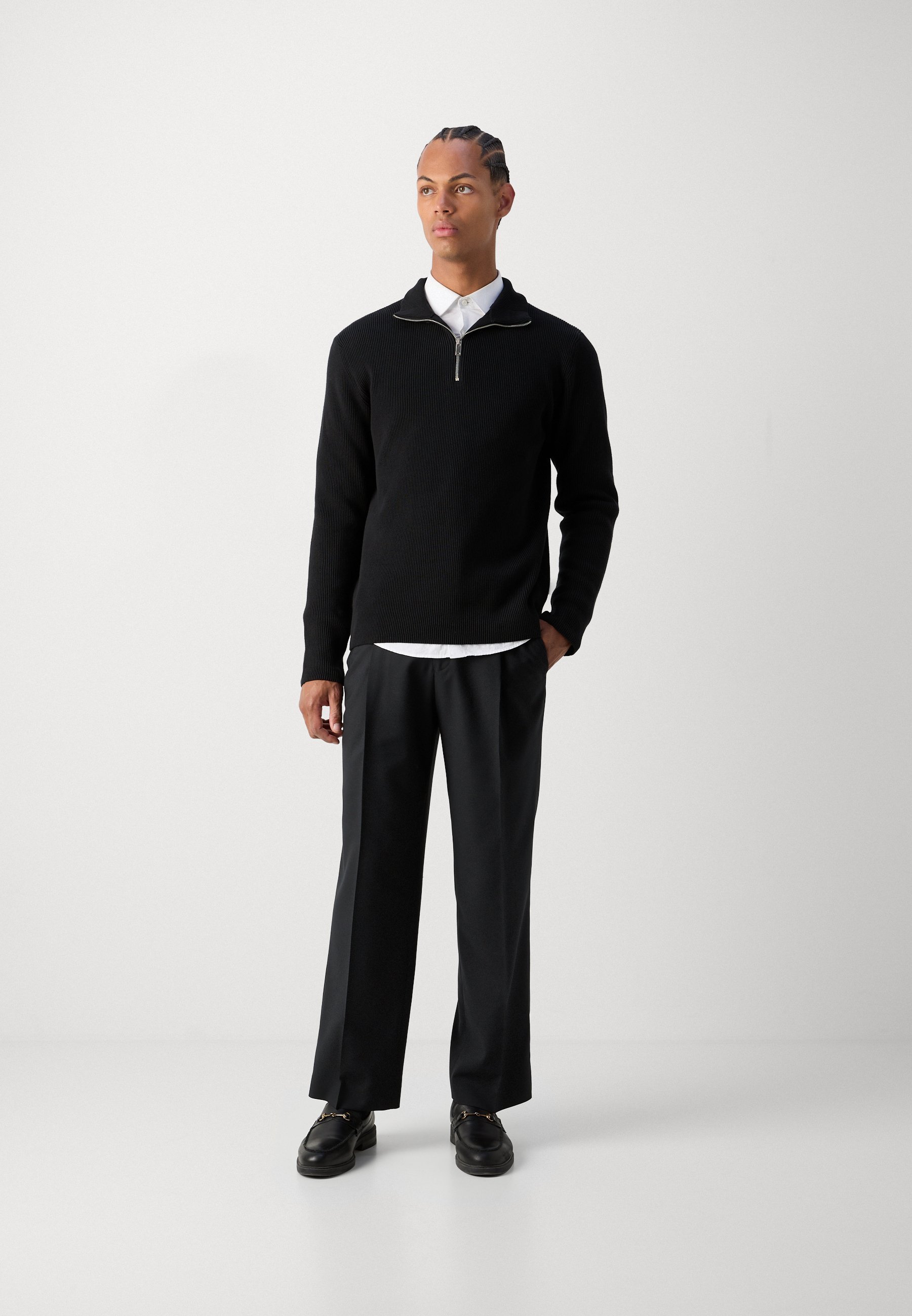 Lindbergh HALF ZIP - Svetr - black