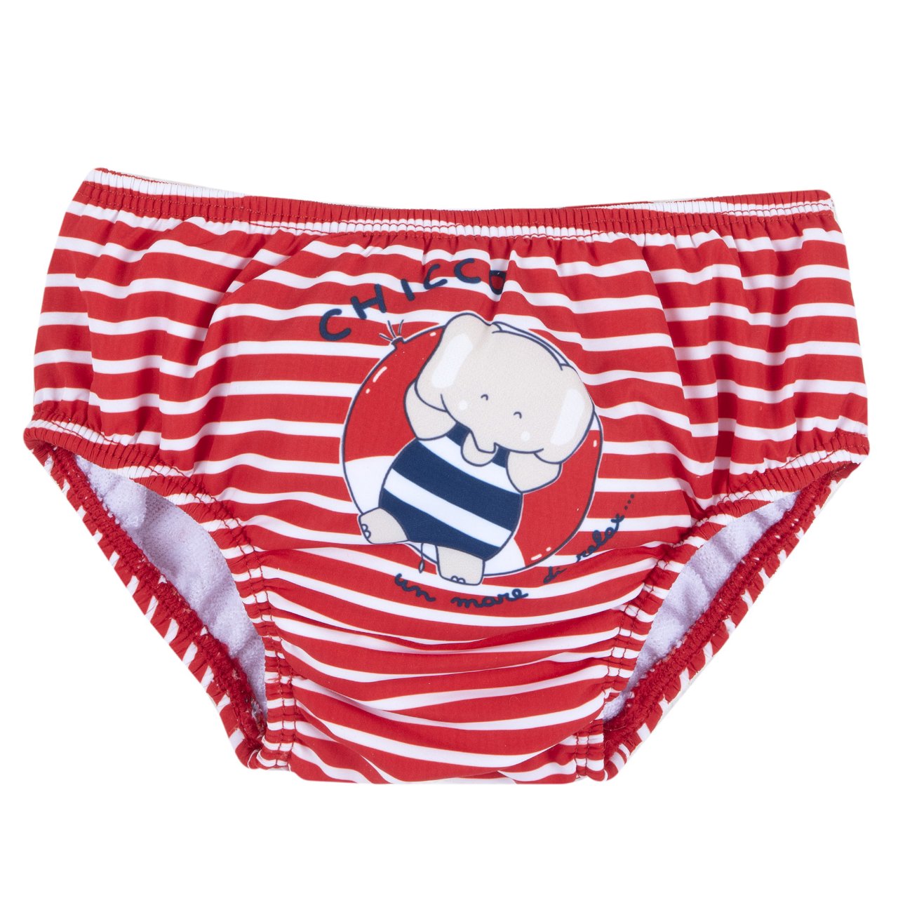 rot gestreifte Badehose