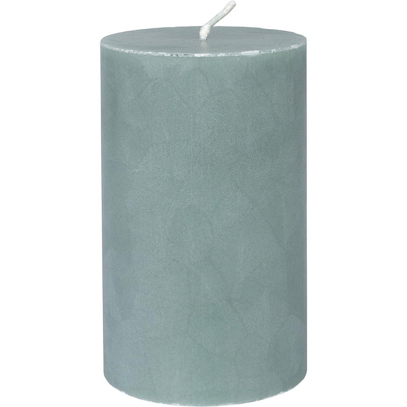 Vie Eco kubuskaars 12 cm ø 6 cm eco gegoten antiek groen