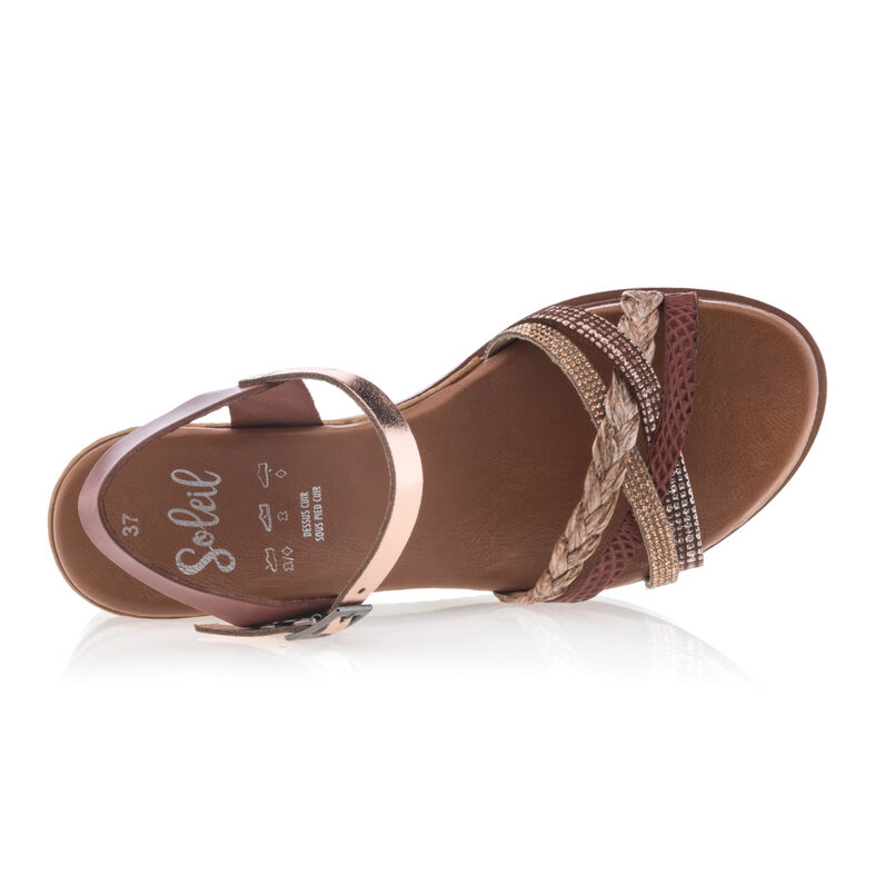 Bruine damessandalen / open teenschoenen