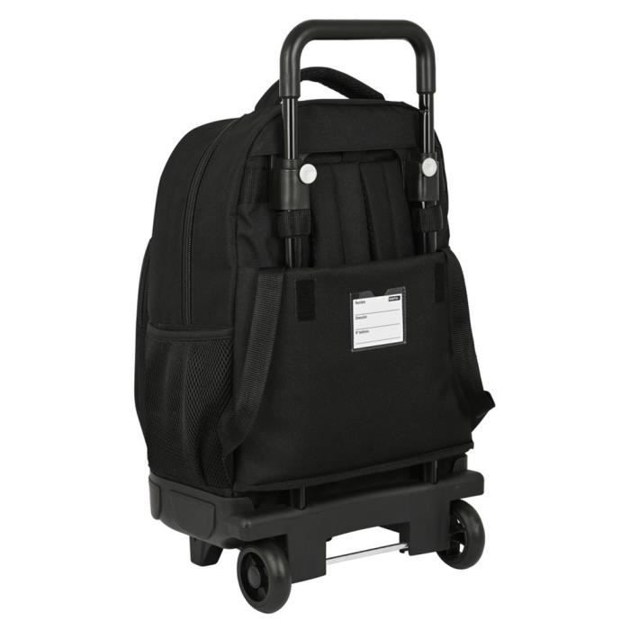 Cartable à roulettes - Safta - Surf Noir - 33L - 33 x 45 x 22 cm - Rembourré et lavable