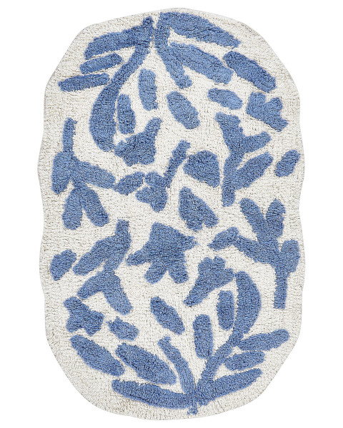 Dywanik łazienkowy bawełna 60x90 cm niebieski