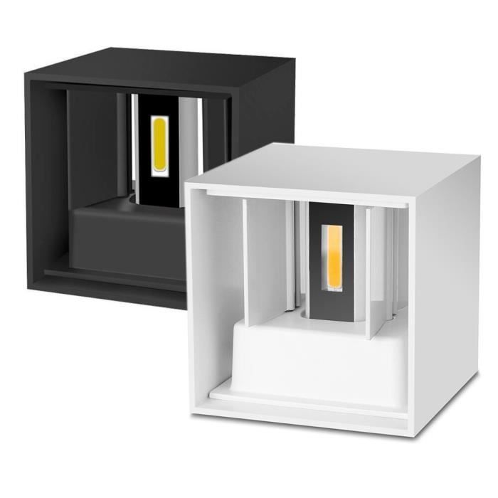 Applique murale LED - MARQUE - 12W - Corps noir - Éclairage réglable - Extérieur/Intérieur