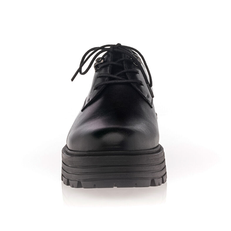 Zwarte veterschoenen voor dames / Derbyschoenen