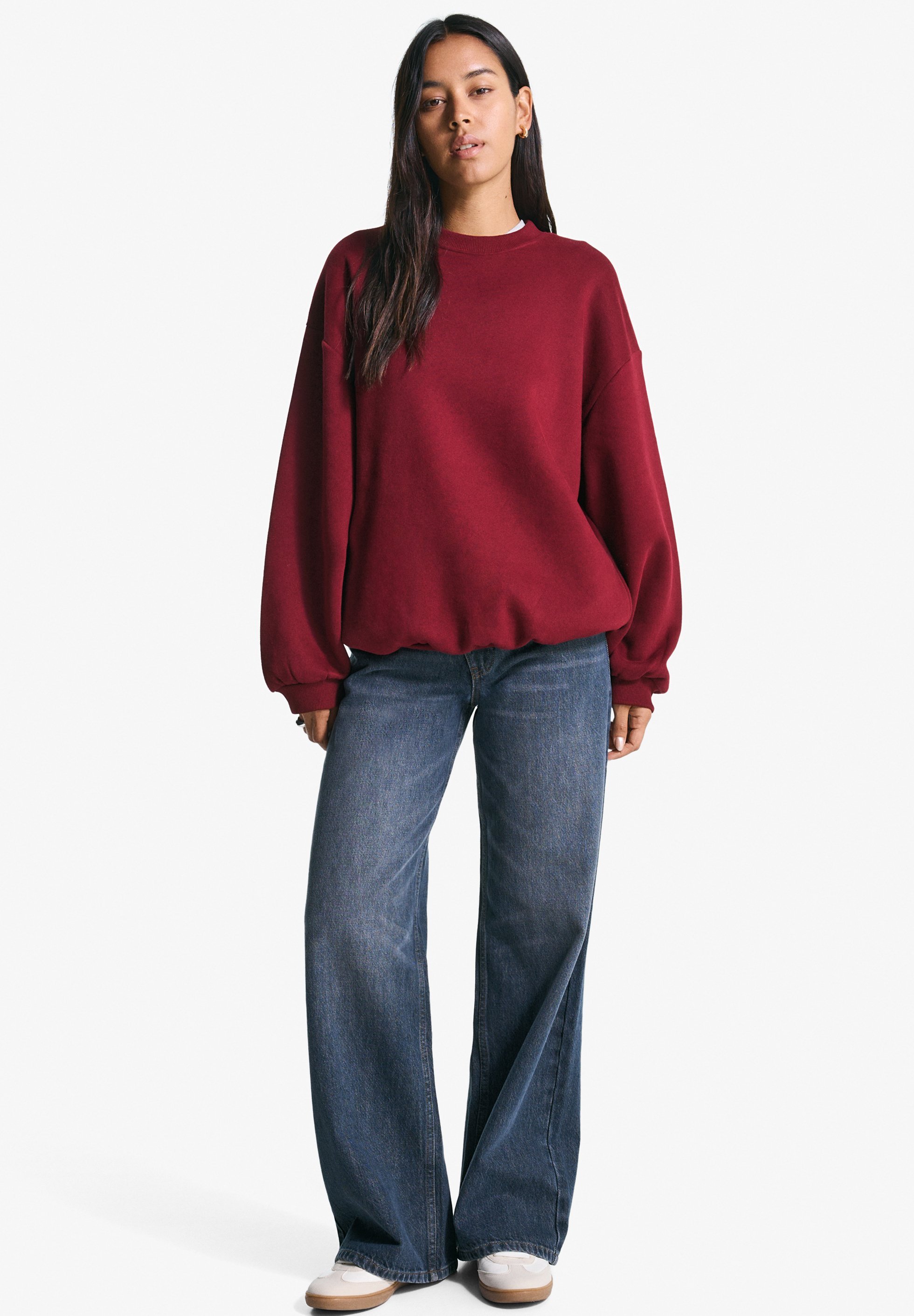 Bershka-sweatshirt - donkerrood