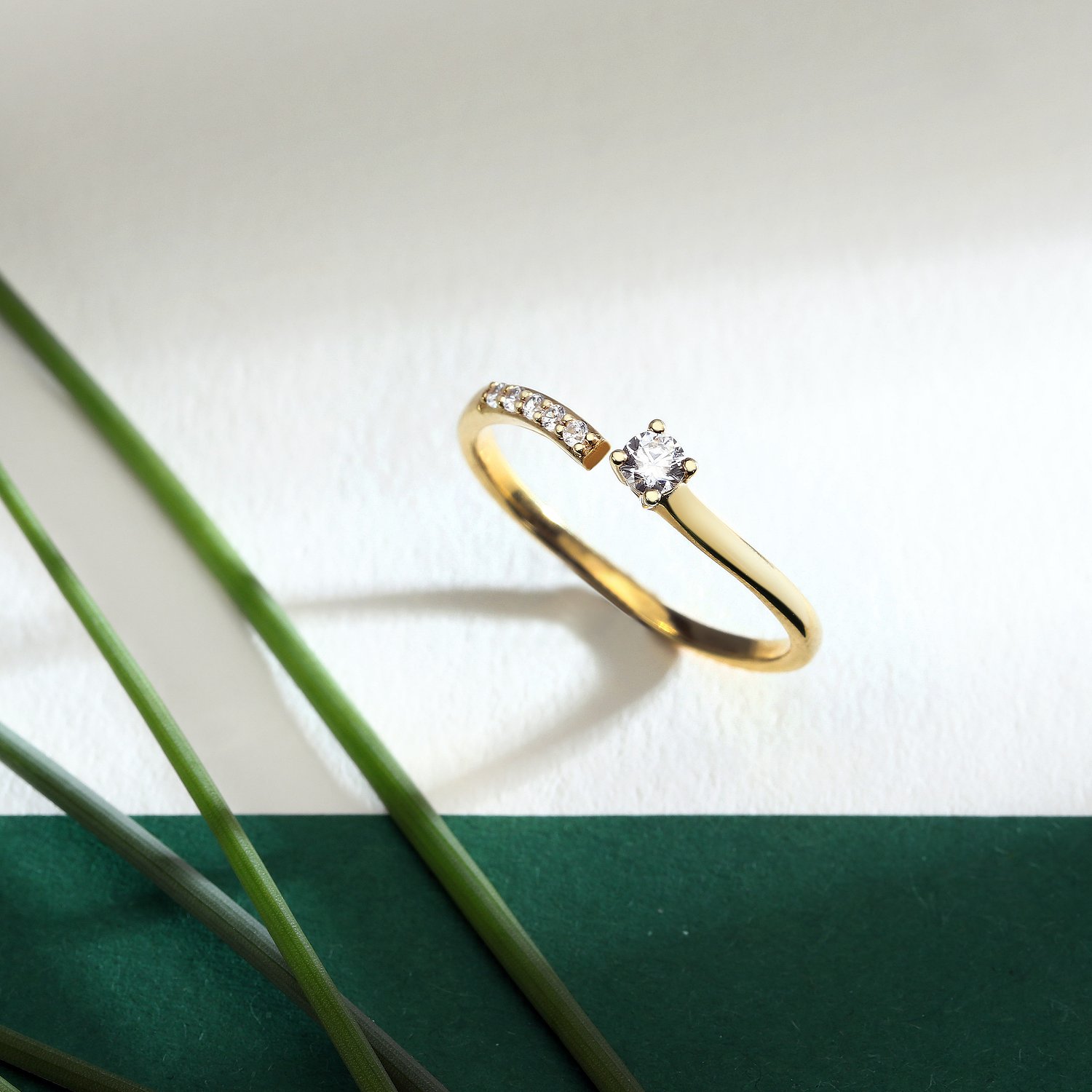 Live Diamond Bagues or jaune
