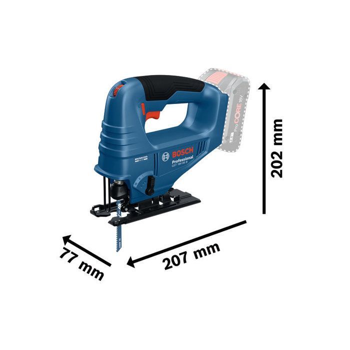 Scie sauteuse - BOSCH - GST 18V-95 B - Compacte et légère - Pendulaire 4 positions - Moteur sans charbon