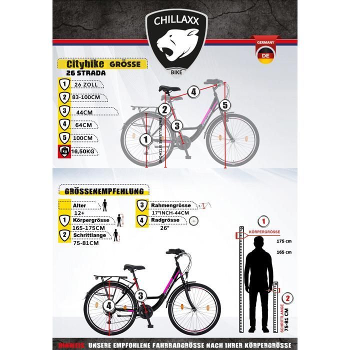 Chillaxx Strada Premium City Bike - 26 inch, Beige with V-brake