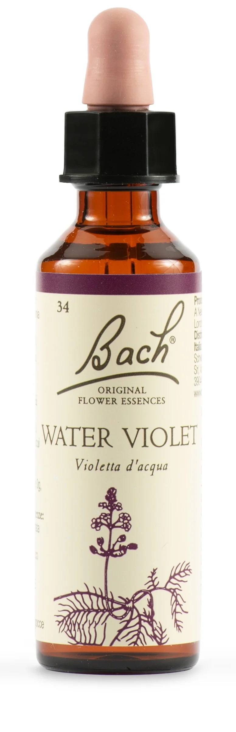 SCHWABE Schwabe Fleurs de Bach 34 gouttes d'eau violette 20 ml