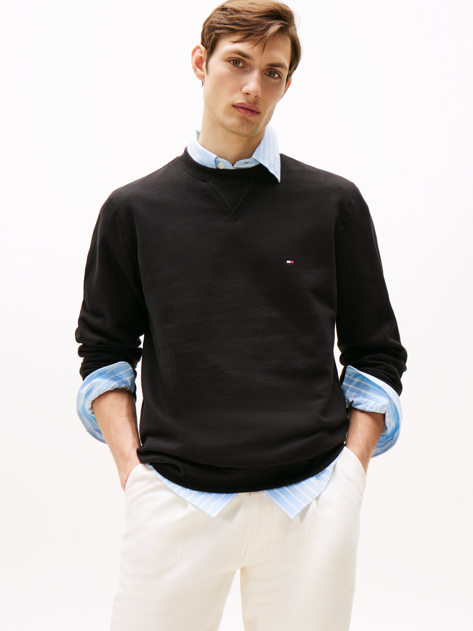 Sweat-shirt Tommy Hilfiger ESSENTIAL CREWNECK - noir