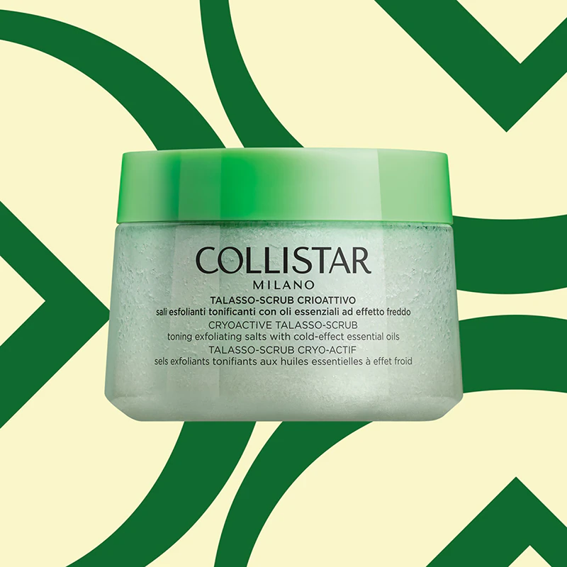 Collistar Special Perfect Body Cryoactive Talasso-Scrub, een verkwikkende bodyscrub met een verkoelend effect.