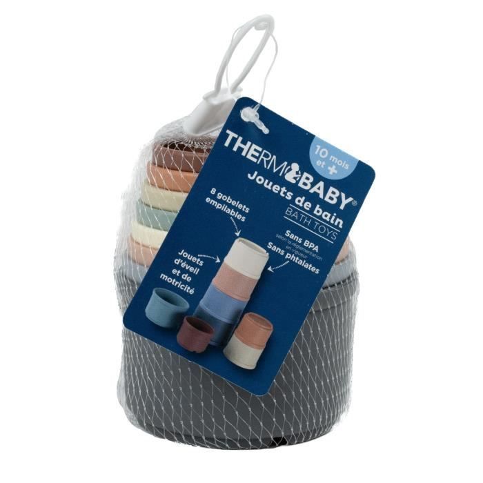 Giocattoli da bagno - THERMOBABY - Impilabili - Colorati ed educativi a partire dai 10 mesi