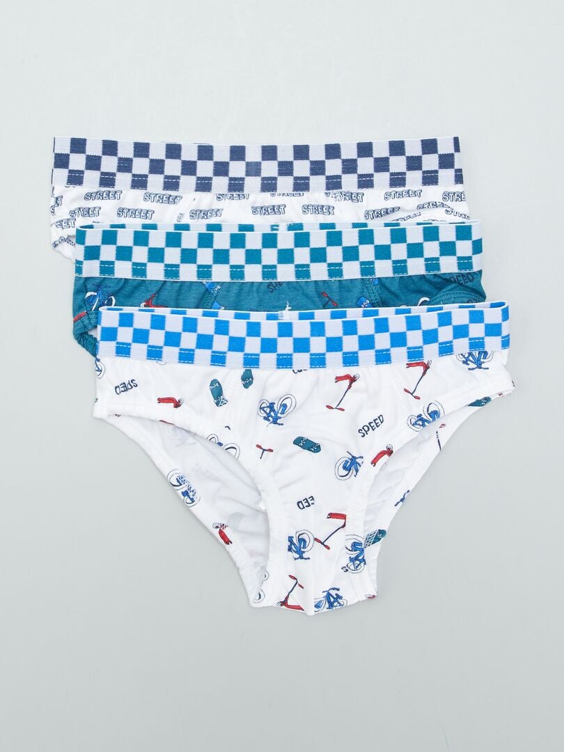 Set van 3 bedrukte slips - WIT