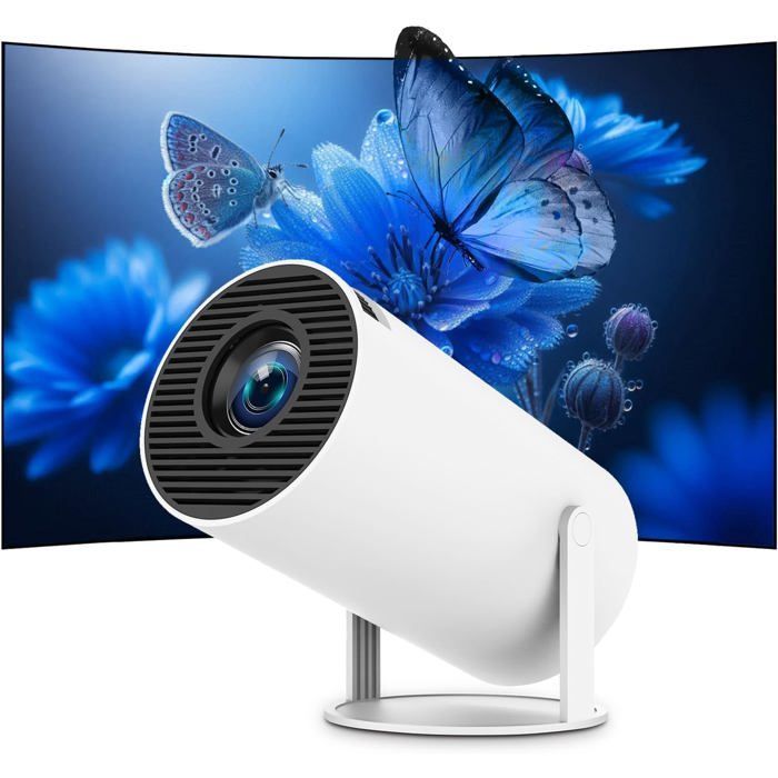 Mini 4K 1080P-kompatibel videoprojektor, bærbar projektor med Wifi 6 og Bluetooth 5.4, små bilprojektortaster [XV152]