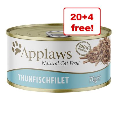 24 x 70 g/156 g Applaws våtfôr til katter – 20 + 4 gratis!*