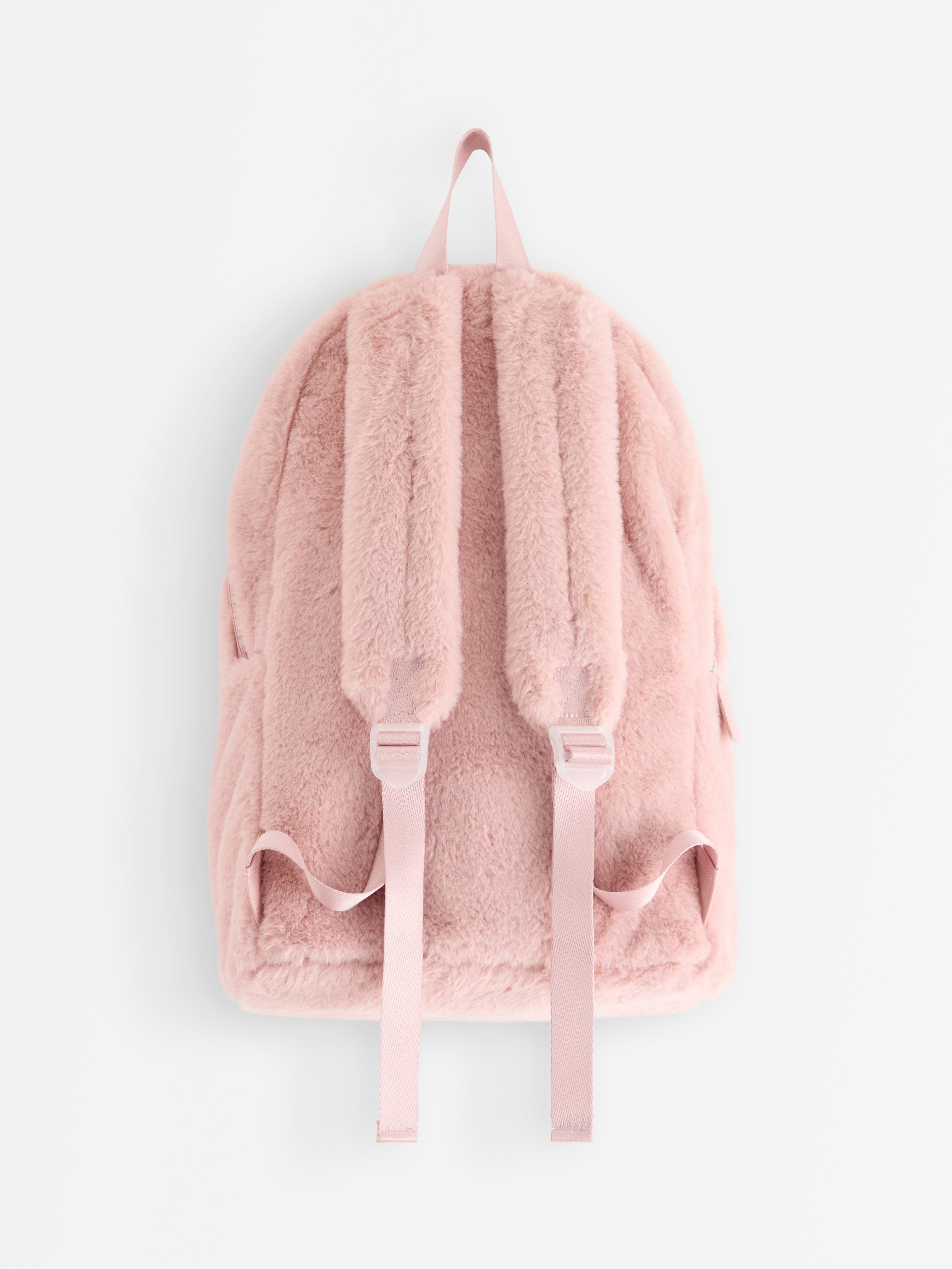 Mochila de pele sintética rosa-claro
