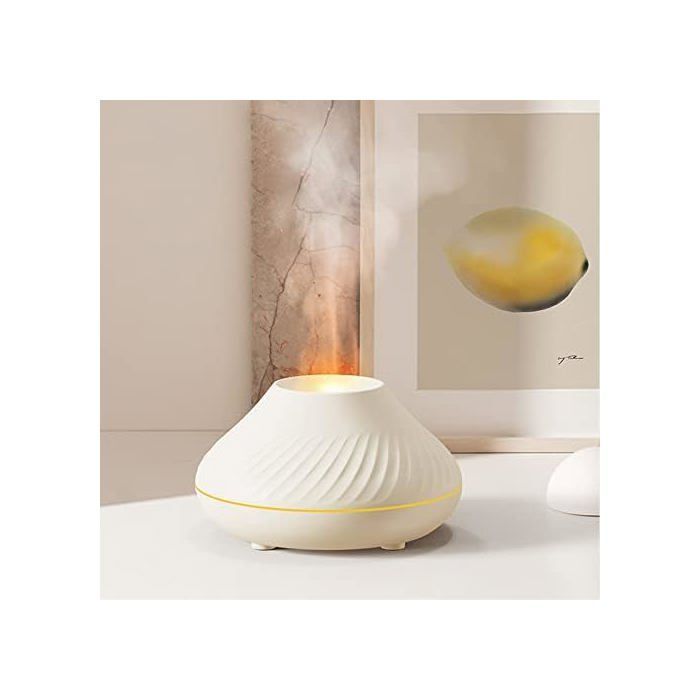 Aromatherapie diffuser voor etherische oliën, 7 vlamkleuren, geschikt voor thuis en slaapkamer (wit).